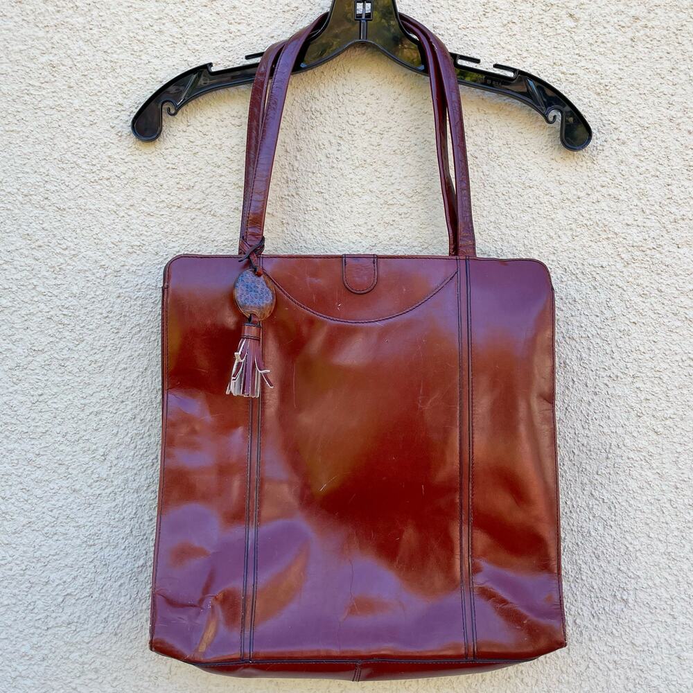 Hobo Intl Reddish Brown Leather Tote Bag Double Handle